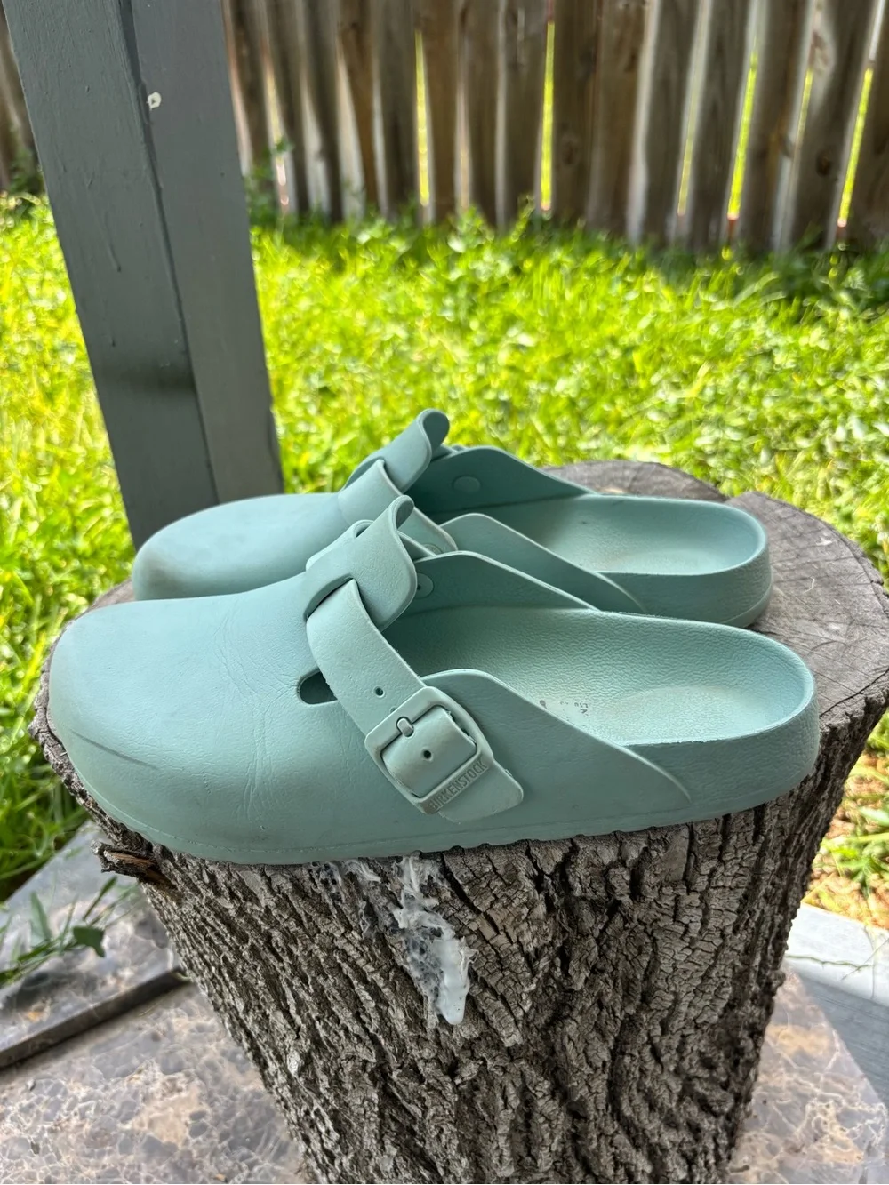 Birkenstock Boston Clogs in solid sage green #boston #comfort Sz 41 / US 8